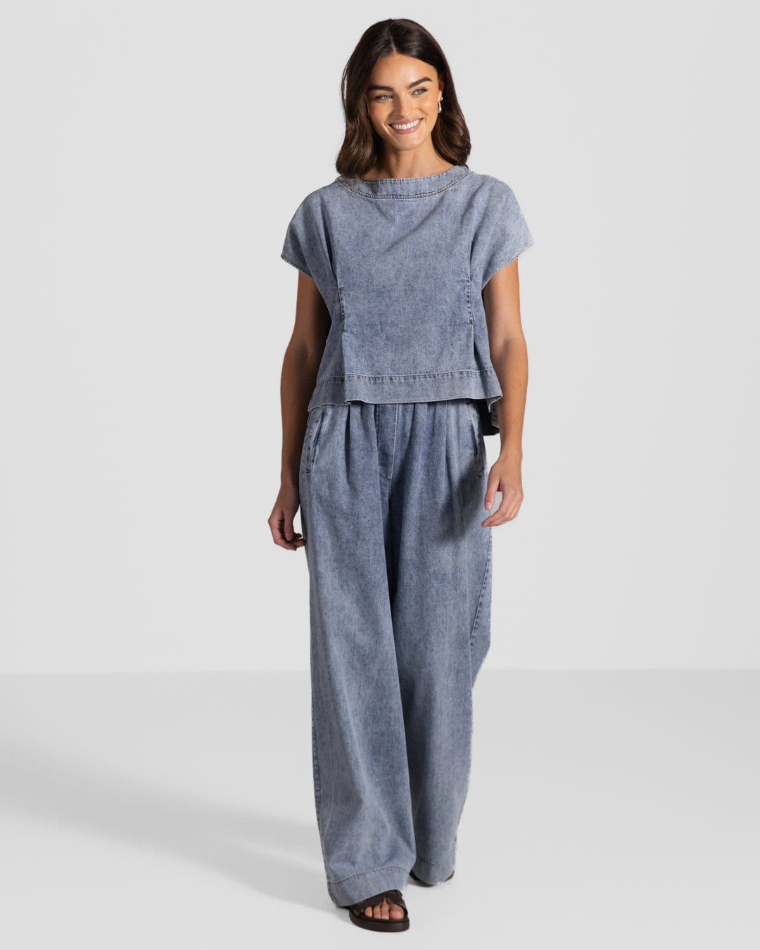 Brooke Elastic Waist Jeans | Denim Blue