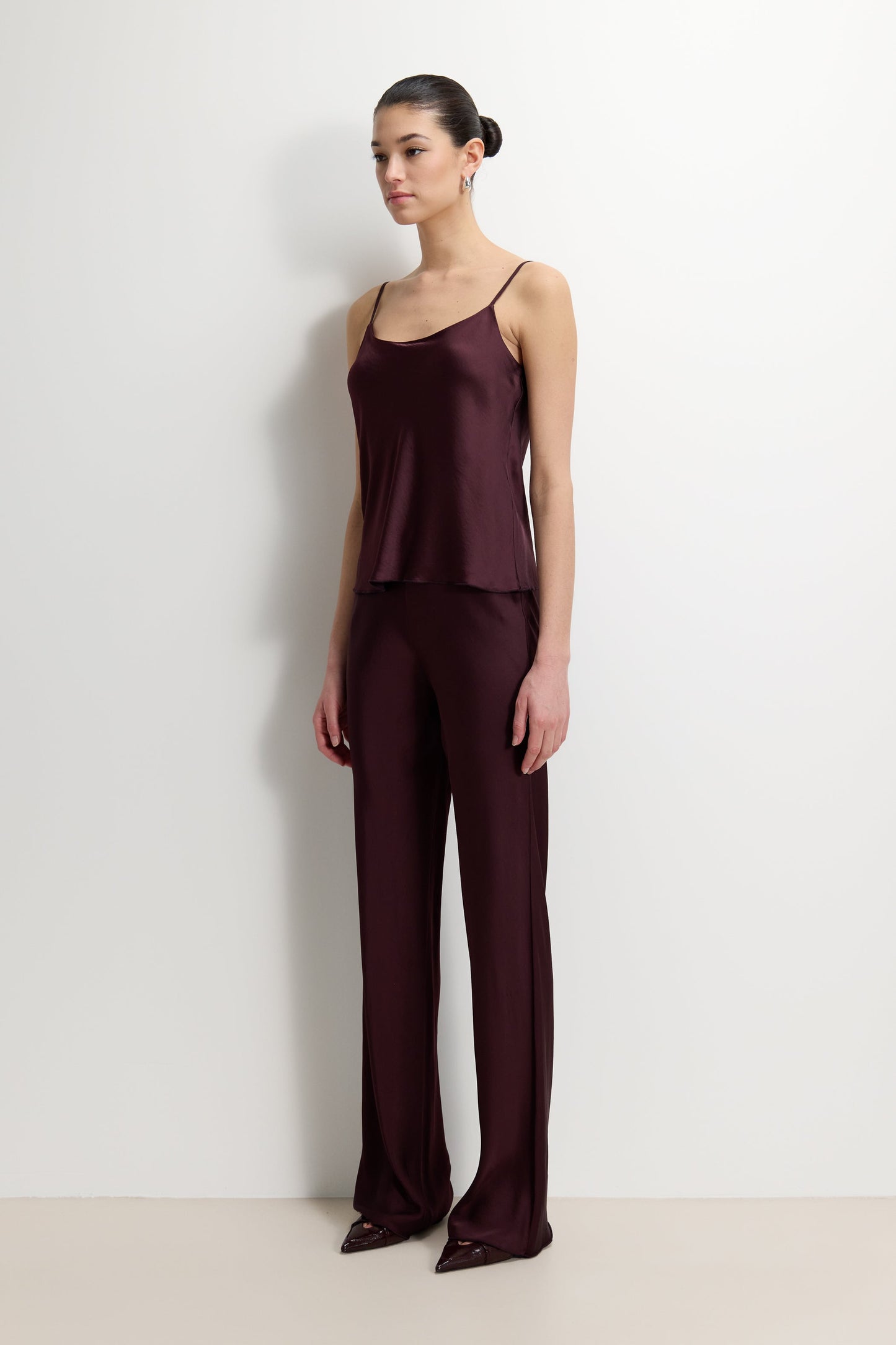 Odette Satin Vest | Amethyst Plum