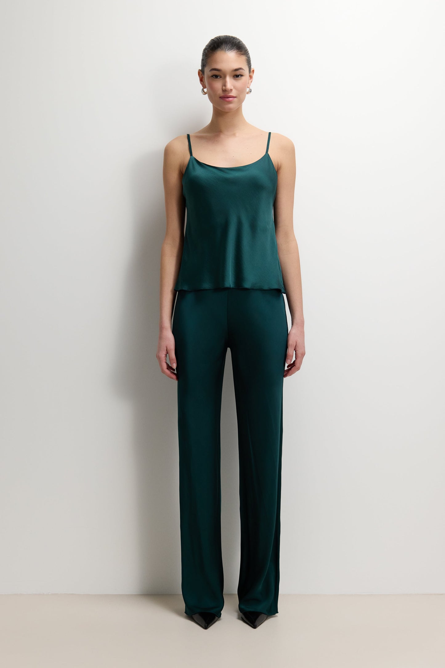 Odette Satin Vest | Teal