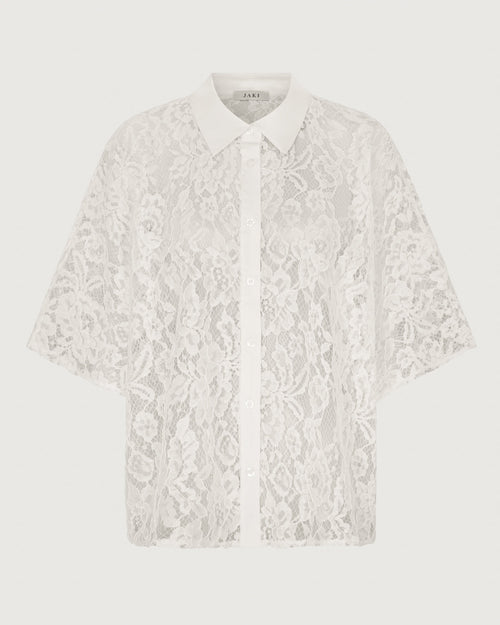 Roxie Lace Shirt | White