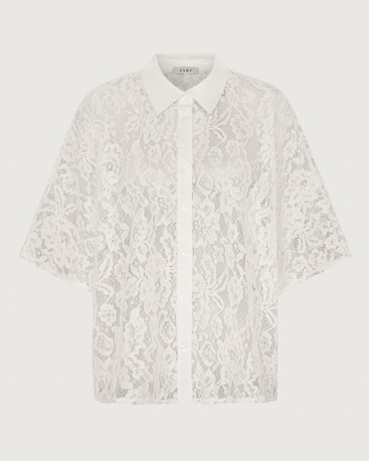 Roxie Lace Shirt | White