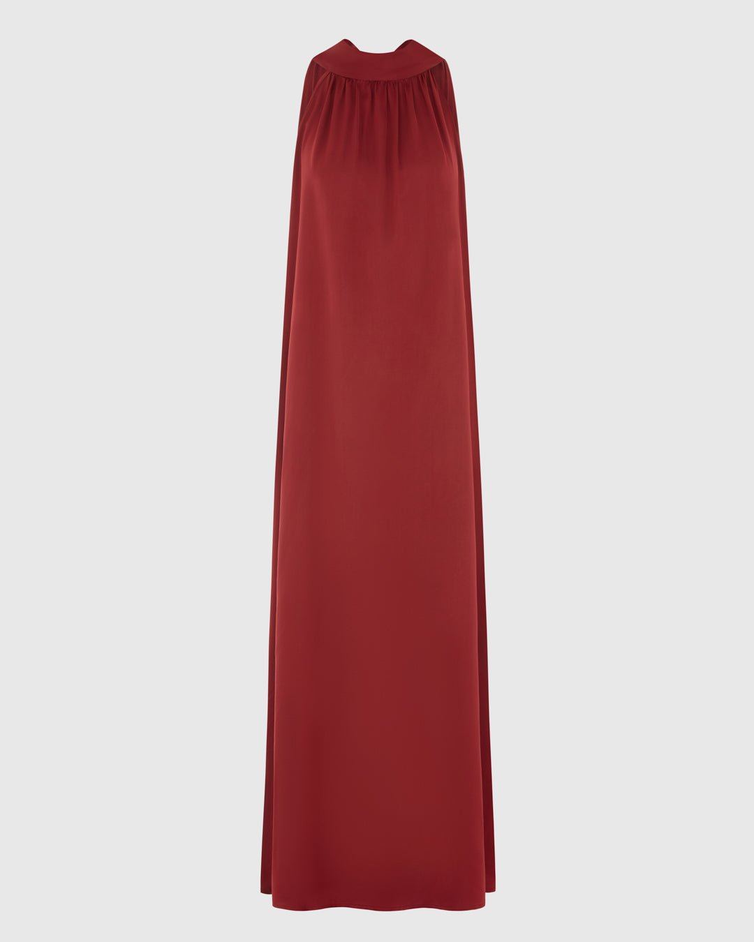 Ruby Halterneck Satin Dress | Deep Red