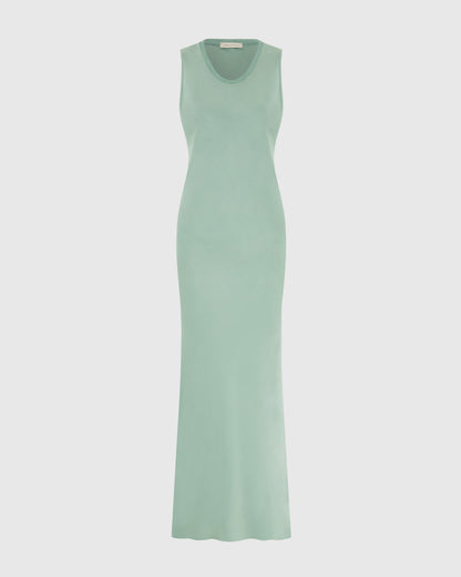 Sabrina Sleeveless Satin Dress | Mint