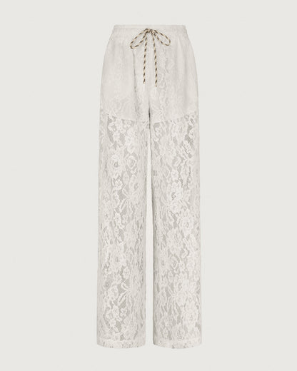 Roxie Lace Trousers | White