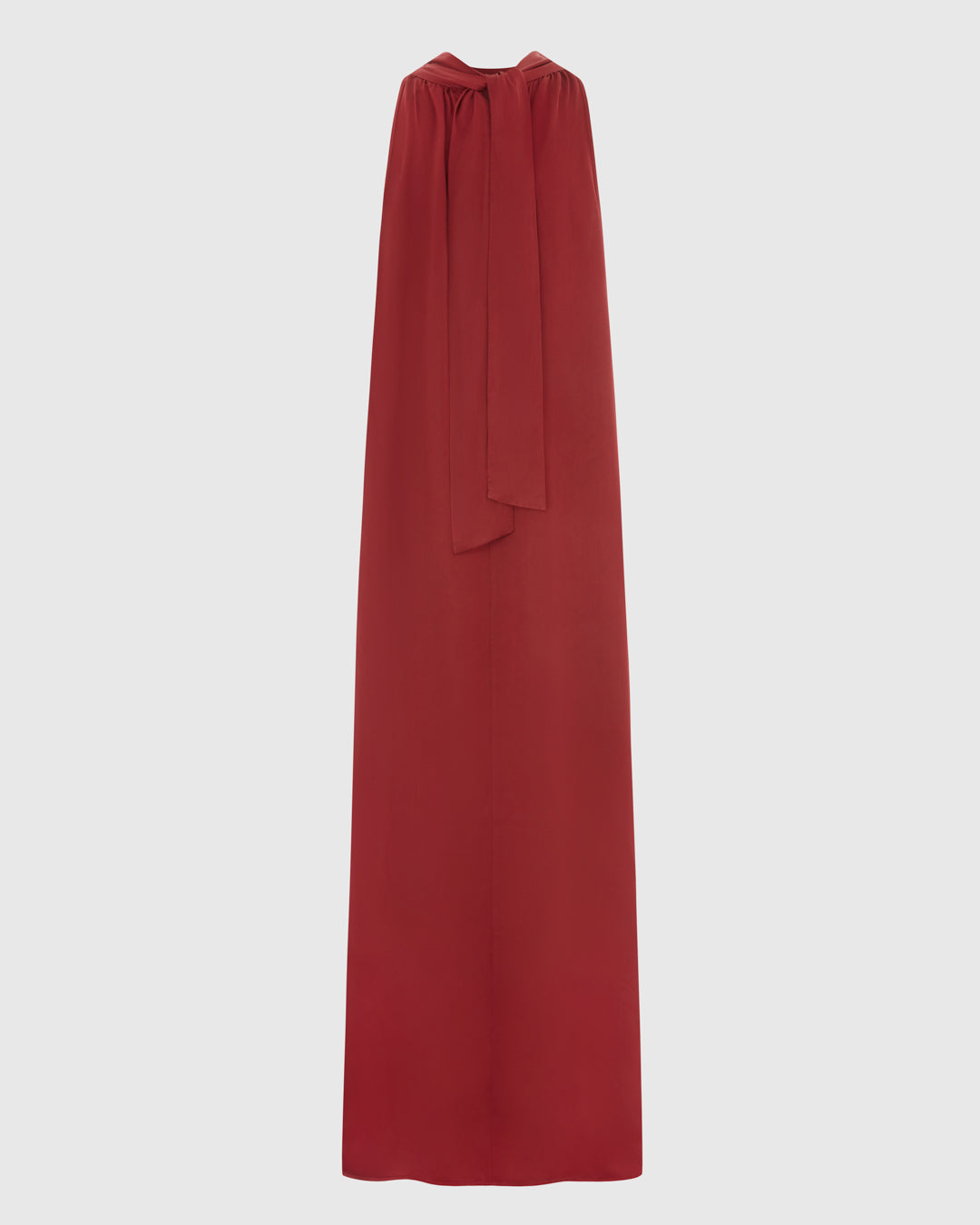 Ruby Halterneck Satin Dress | Deep Red