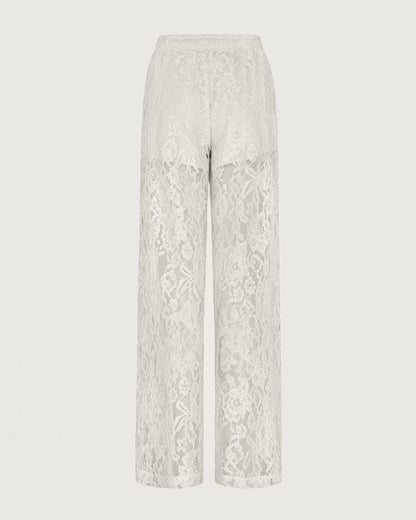 Roxie Lace Trousers | White