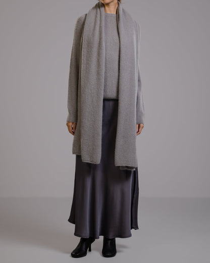 Sonya Shawl | Light Grey | Alpaca Blend