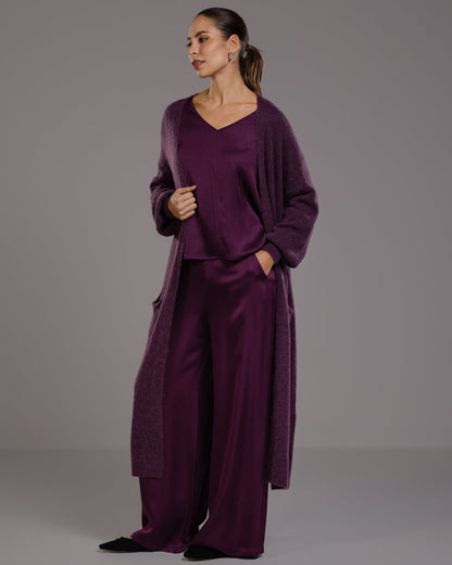 Eliza Satin Blouse | Violet