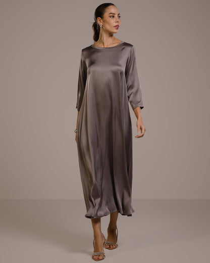 Dahlia Satin Dress | Mink