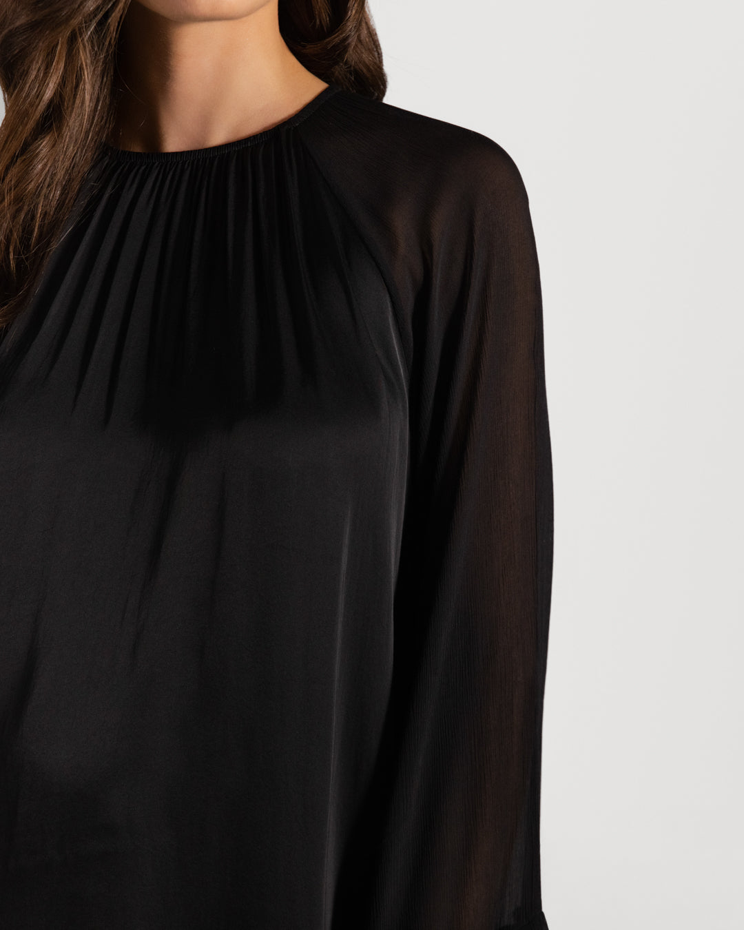 Estelle Ruffle Midi Dress | Black