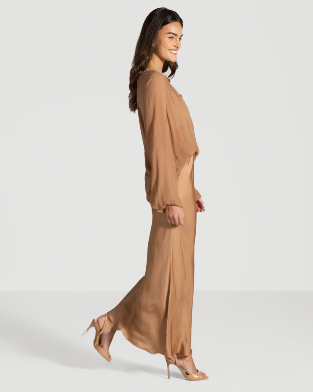 Jade Sheer Top | Tan