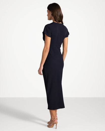 Juliette V Neck Dress | Navy