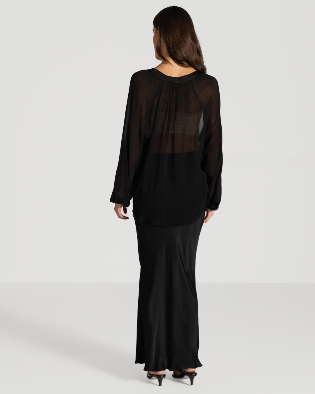 Rosalind Satin Skirt | Black