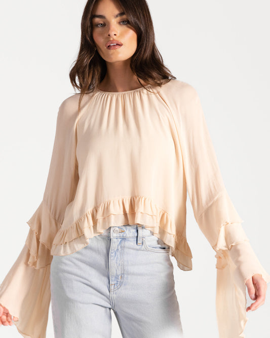 Blair Ruffle Blouse | Cream