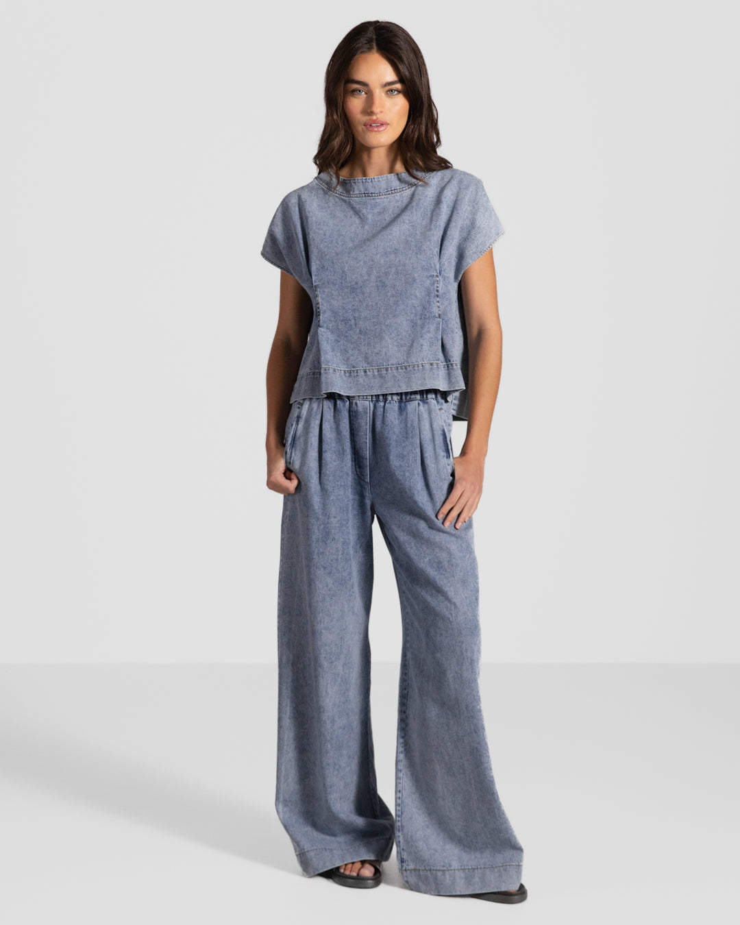 Brooke Elastic Waist Jeans | Denim Blue