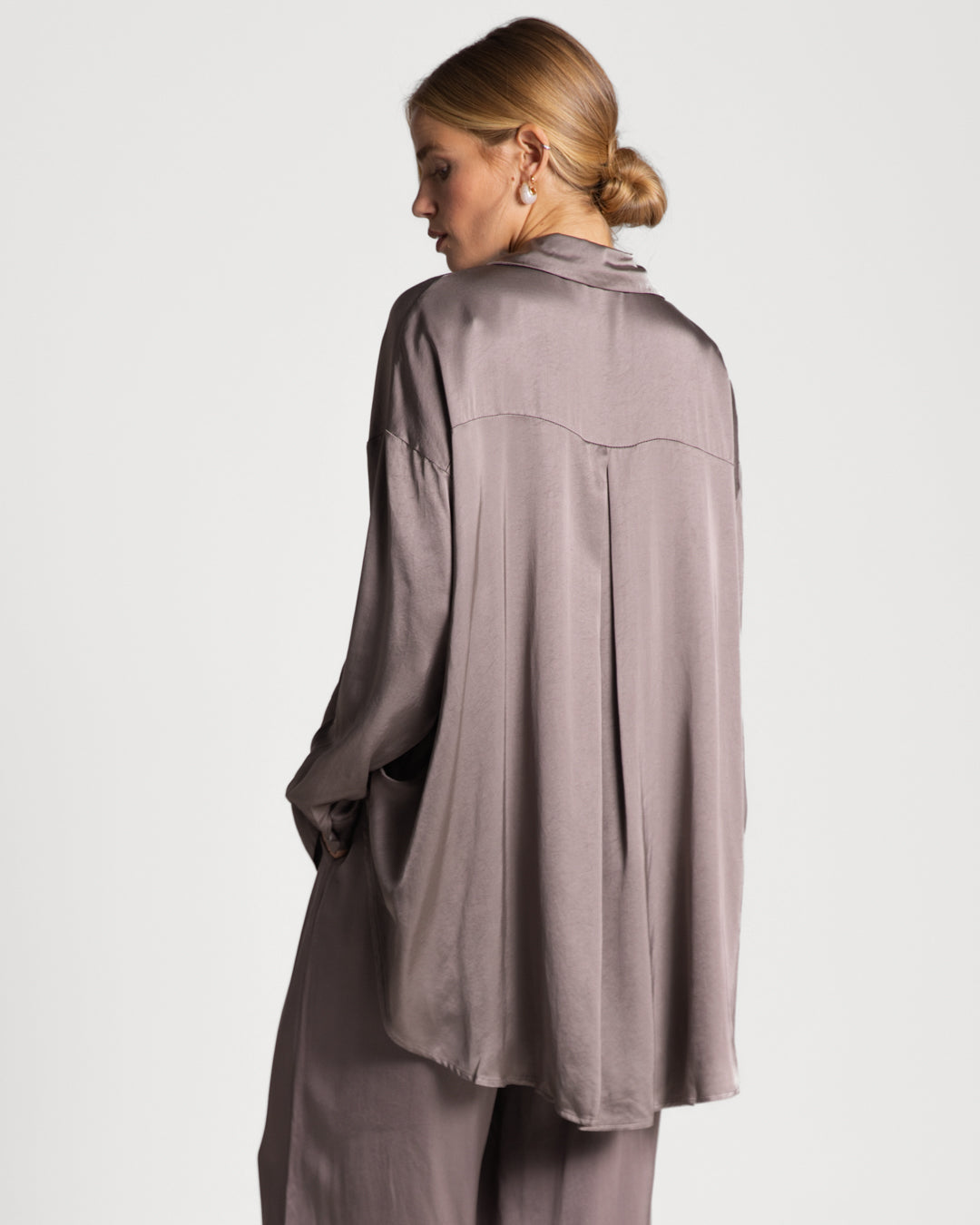 Kailin Satin Shirt | Mink