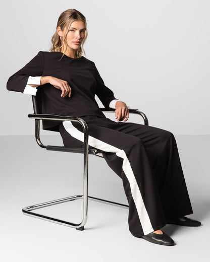 Bellamy Elastic Waist Trousers | Black