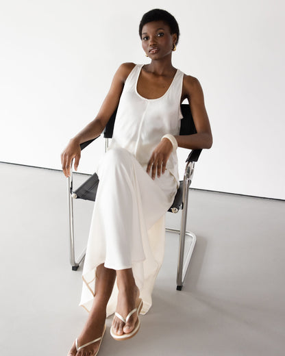 Lexi Satin Maxi Skirt | Ivory