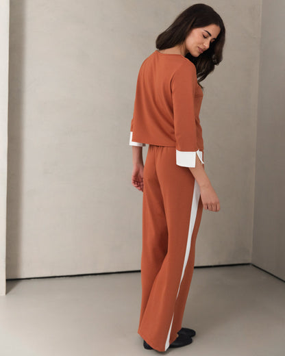 Bellamy Draped Top | Terracotta