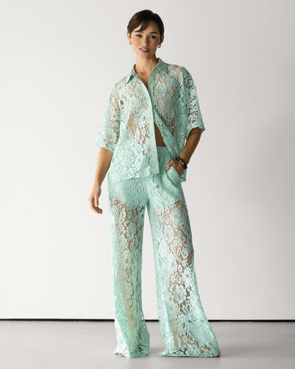 Roxie Lace Trousers | Mint