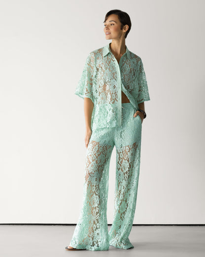 Roxie Lace Shirt | Mint
