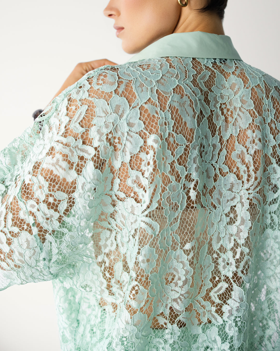 Roxie Lace Shirt | Mint