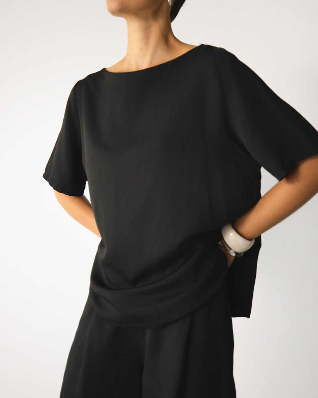 Esther Boxy Tee | Black