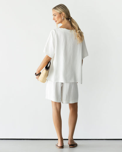 Esther Boxy Tee | White