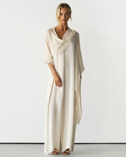 Brienne Lightweight Cape | Cream