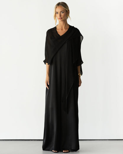 Brienne Lightweight Cape | Black