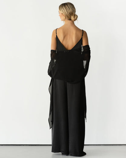 Brienne Lightweight Cape | Black