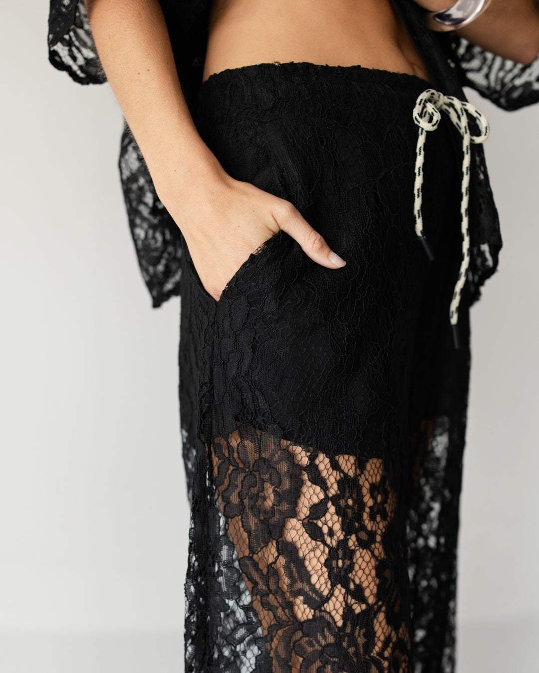 Roxie Lace Trousers | Black