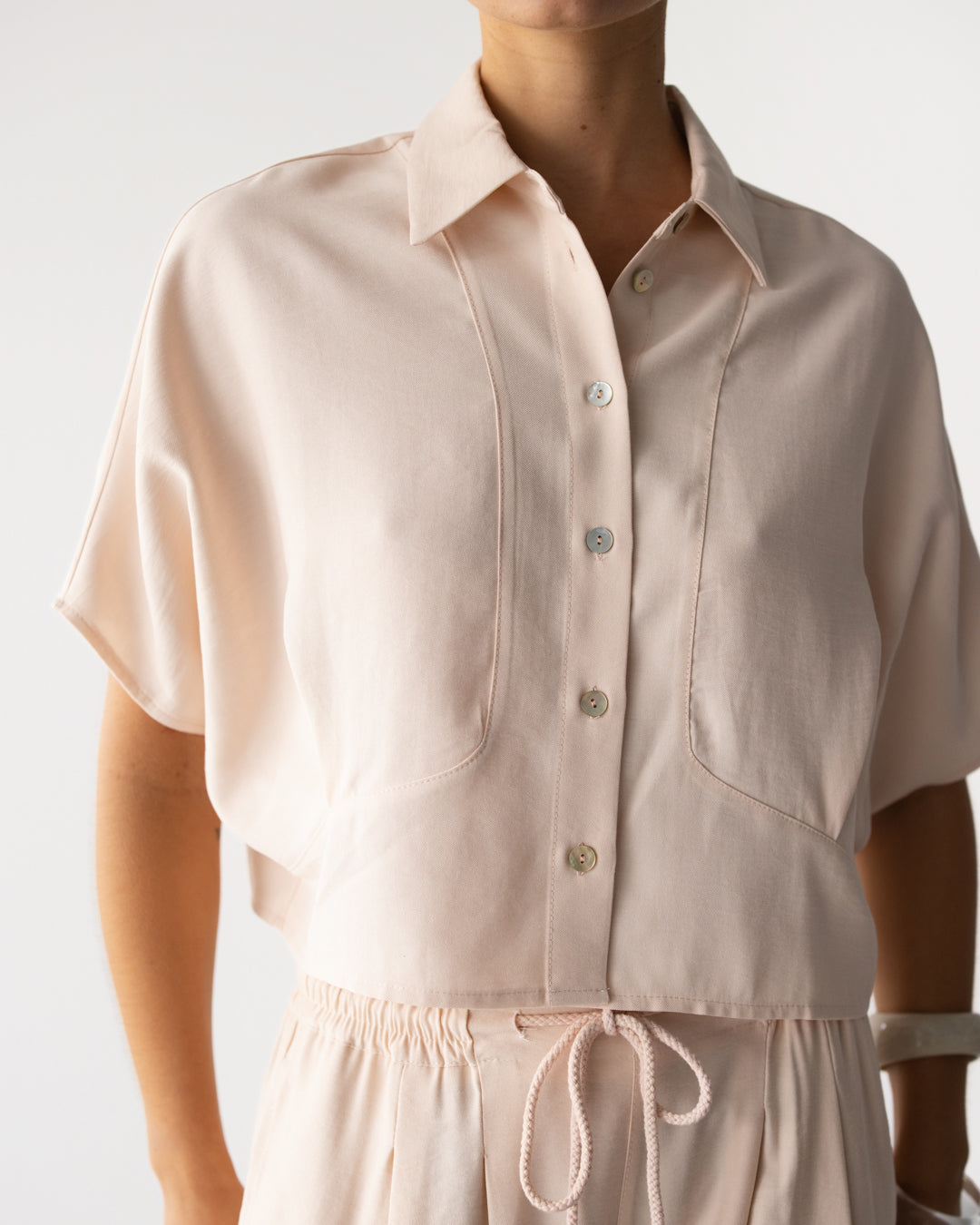 Serena Boxy Shirt | Dusty Pink
