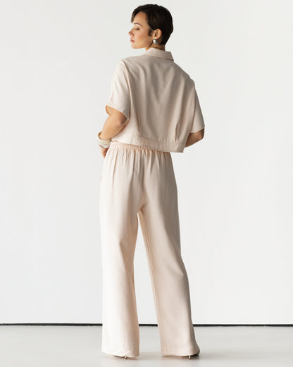 Serena Drawstring Trousers | Dusty Pink