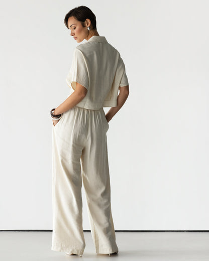 Serena Drawstring Trousers | Ivory