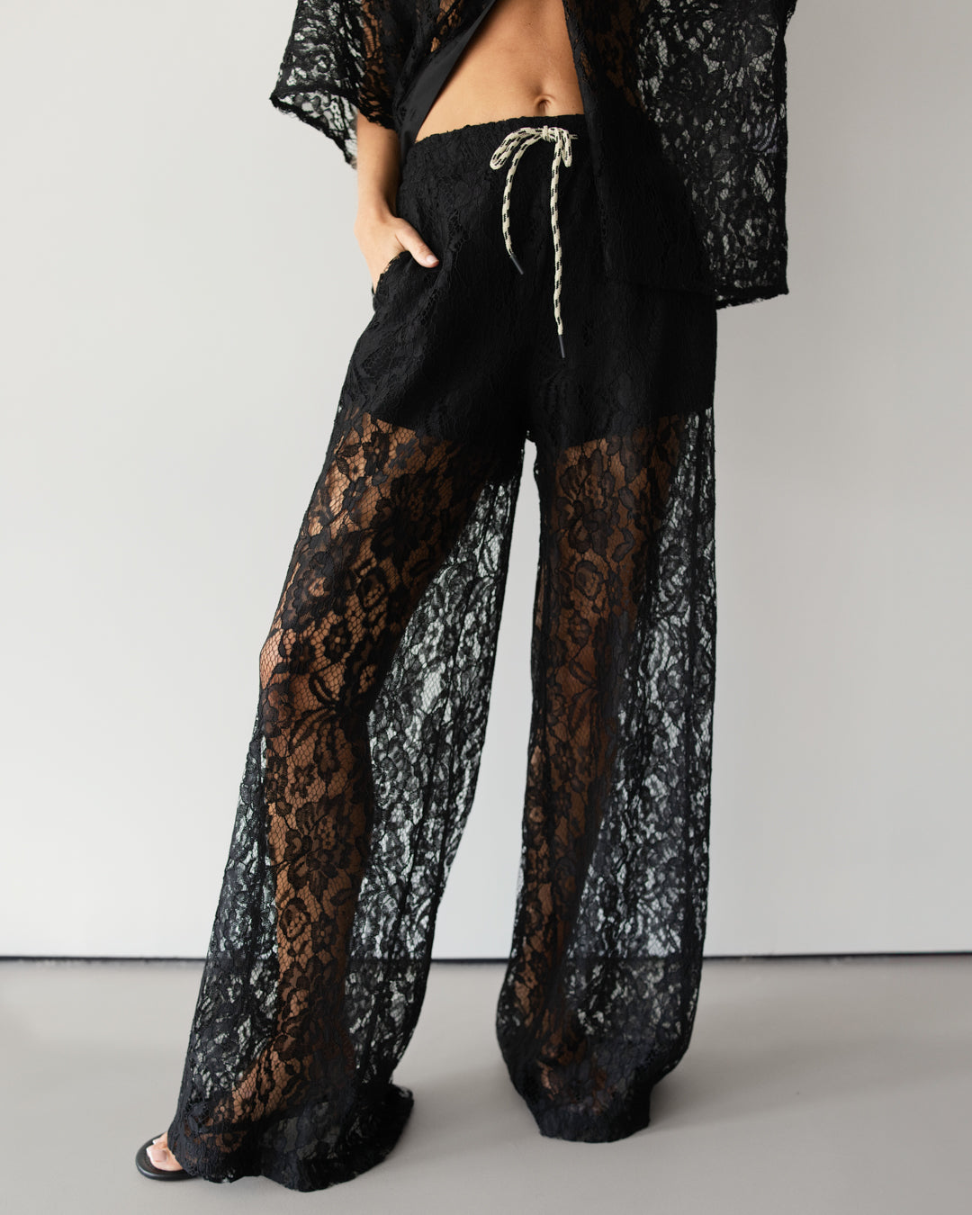 Roxie Lace Trousers | Black
