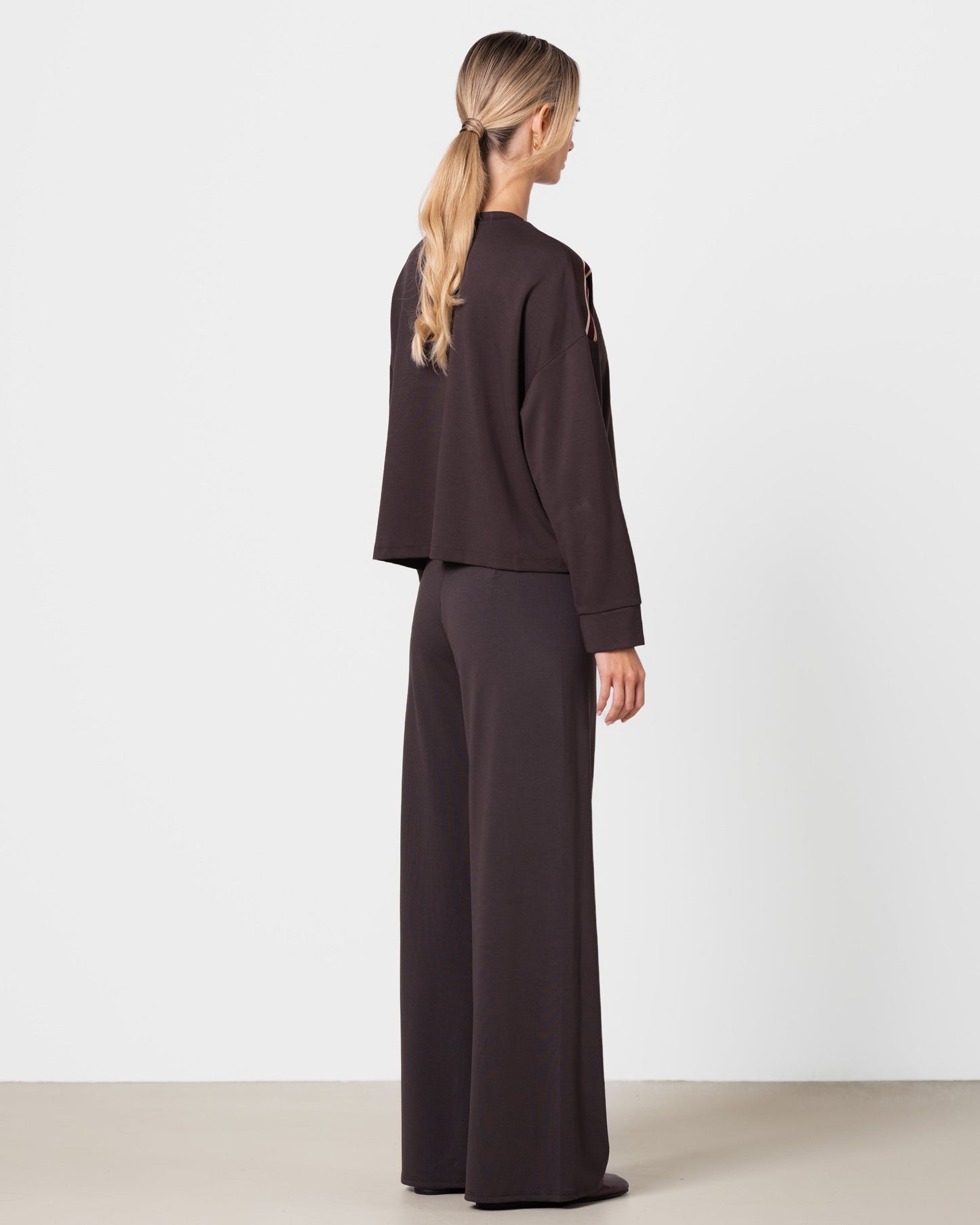 Yumi Striped Top | Chocolate Brown