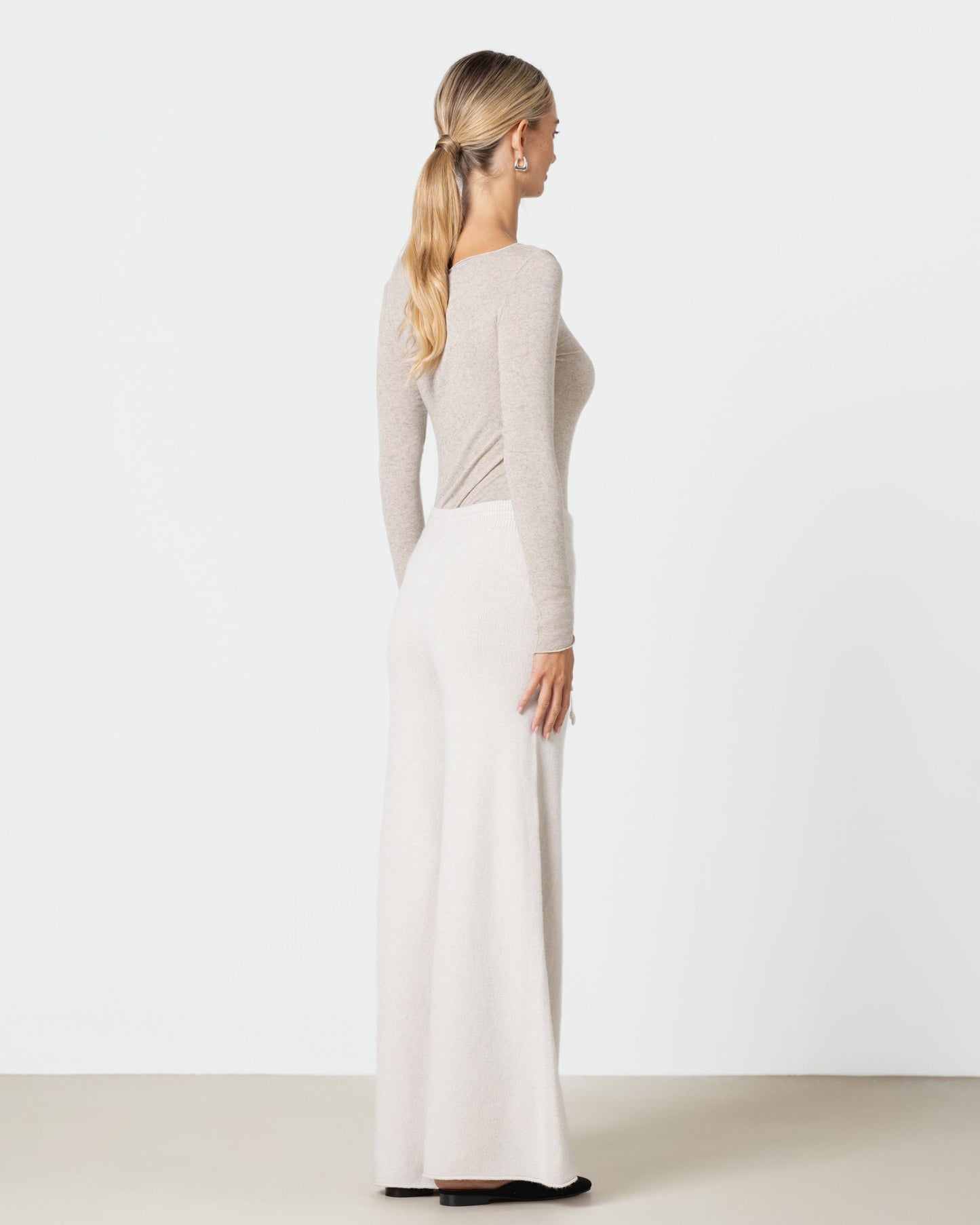 Mae Featherweight Boatneck Top | Oatmeal | Modal-Cashmere