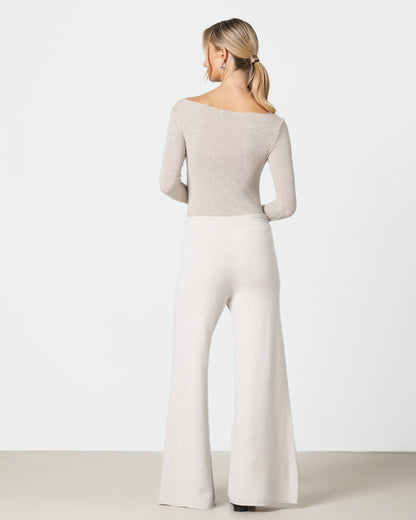 Mae Featherweight Boatneck Top | Oatmeal | Modal-Cashmere