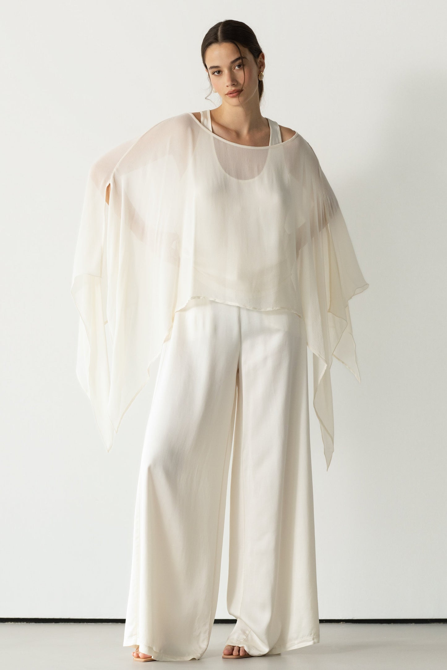 Emberly Lightweight Poncho | Cream