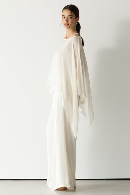 Emberly Lightweight Poncho | Cream