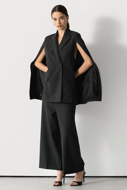 Spencer Tailored Elastic Waist Trousers | Black