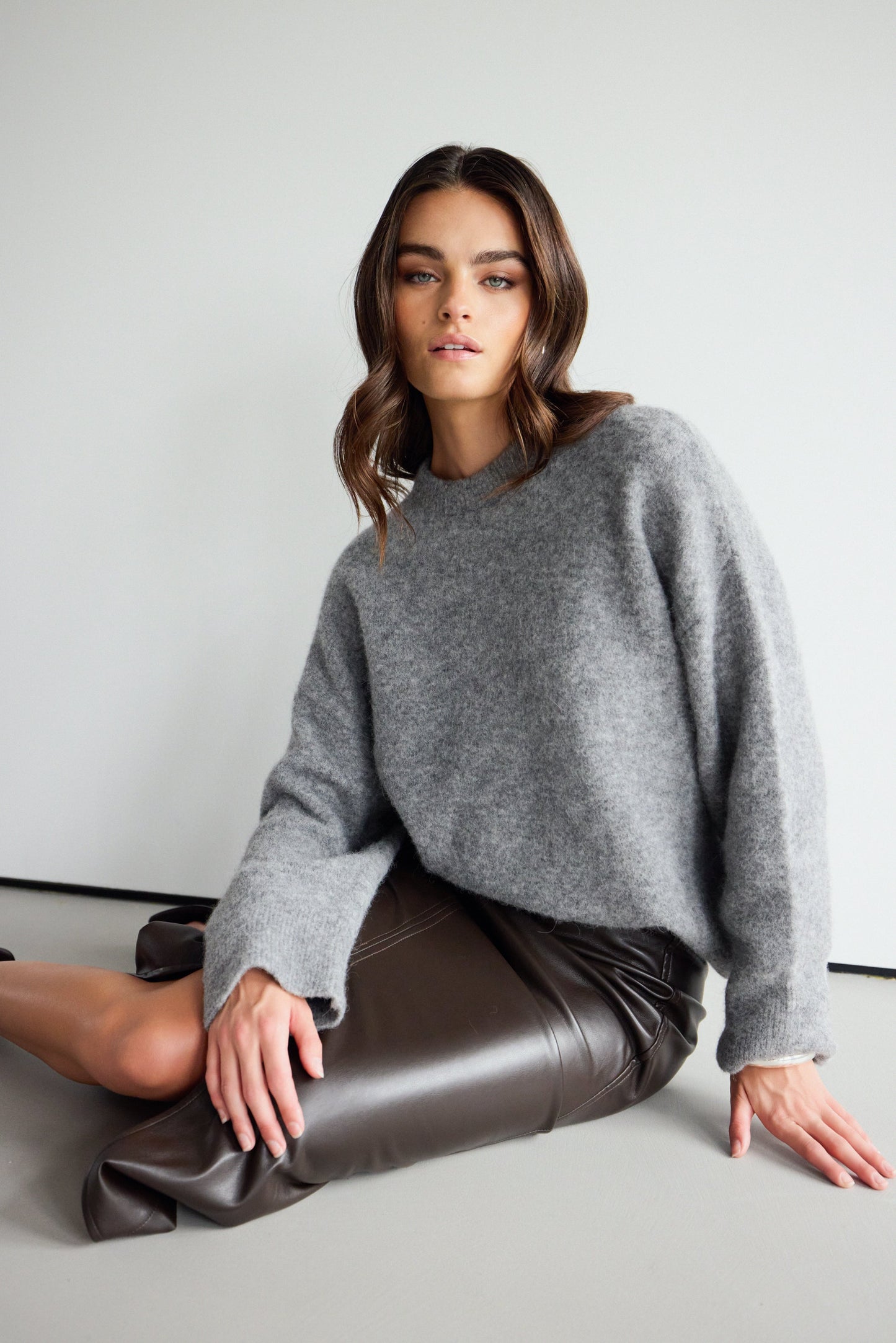 Naomi Sweater | Light Grey | Alpaca Blend