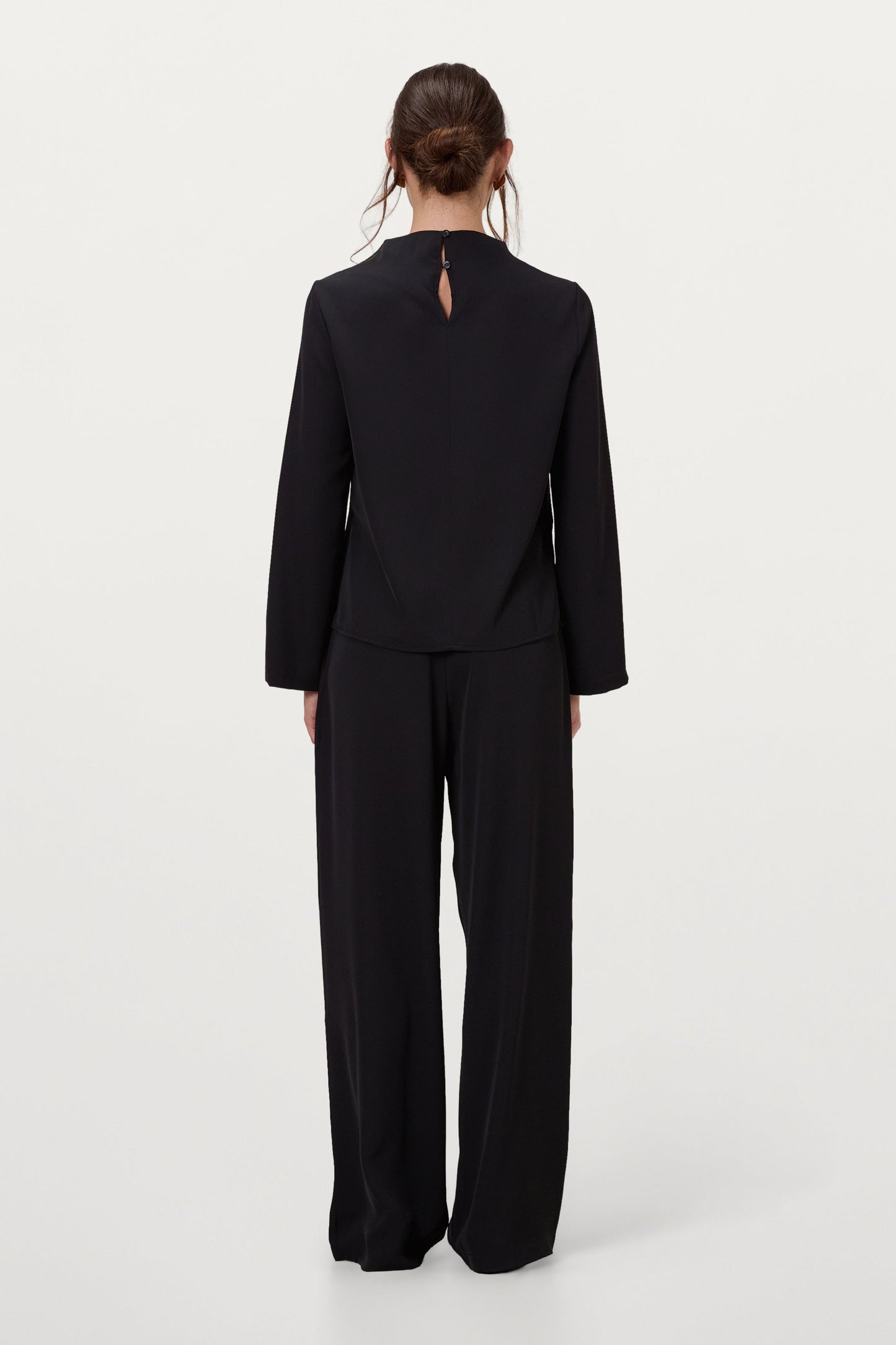 Lana High Neck Top | Black