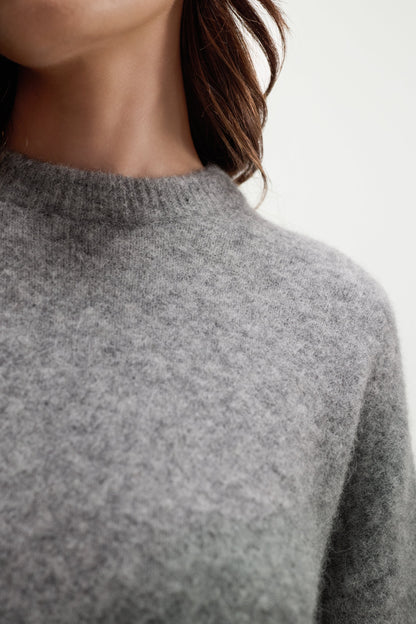 Naomi Sweater | Light Grey | Alpaca Blend