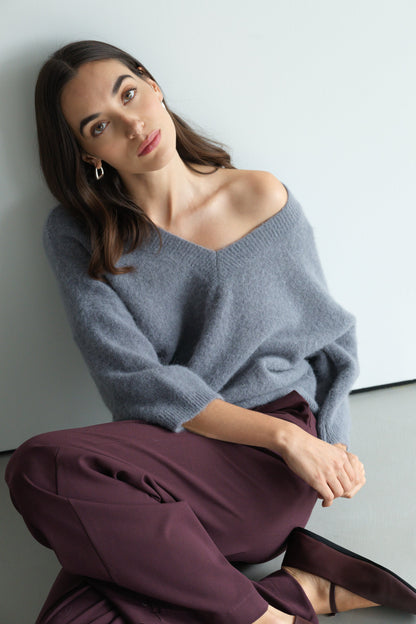 Kelly Sweater | Grey | Alpaca-Wool Blend