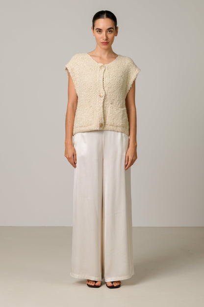 Josie Knitted Gilet | Light Beige
