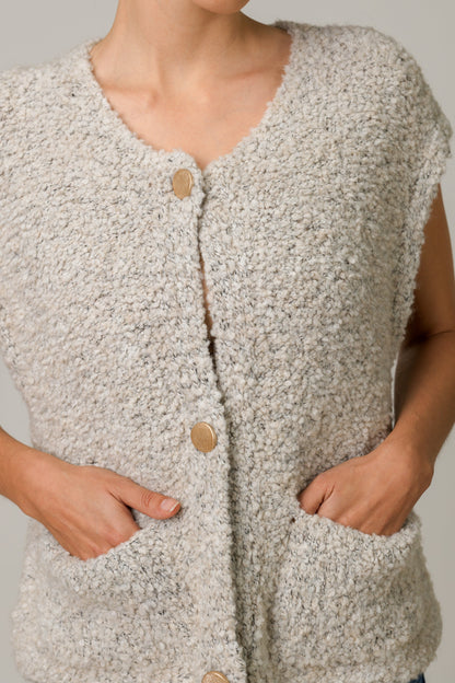 Josie Knitted Gilet | Oatmeal