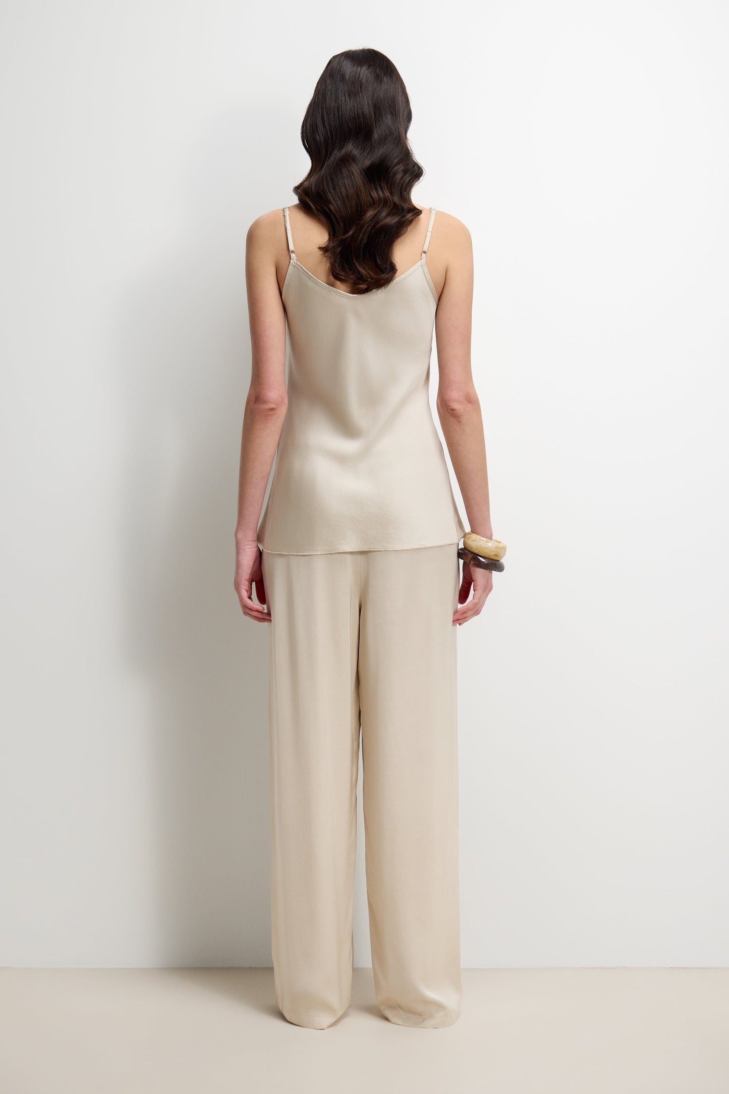 Cordelia Satin Vest | Light Beige