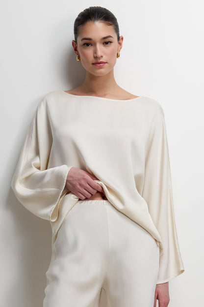 Arlet Wide Sleeve Boatneck | Ivory